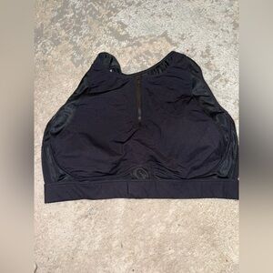 Fabletics black sports higher neck, half zipper detail racerback mesh- SZ 4X